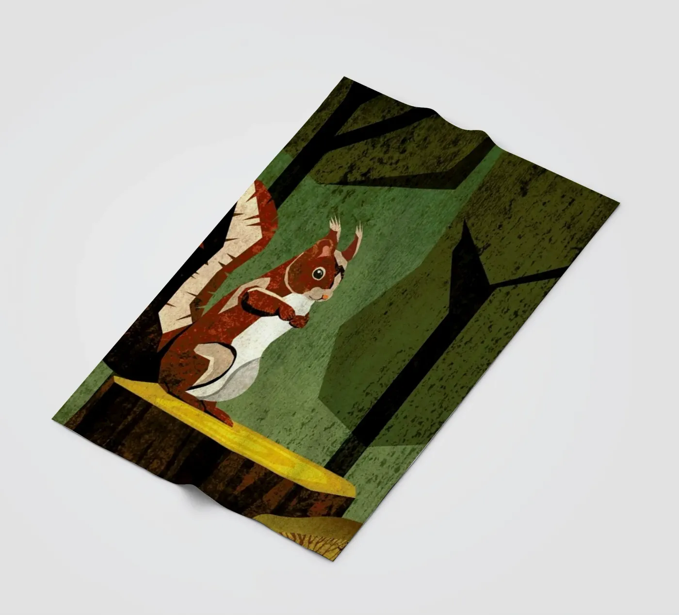 Eichhörnchen Fleecedecke von Sabrina Ziegenhorn