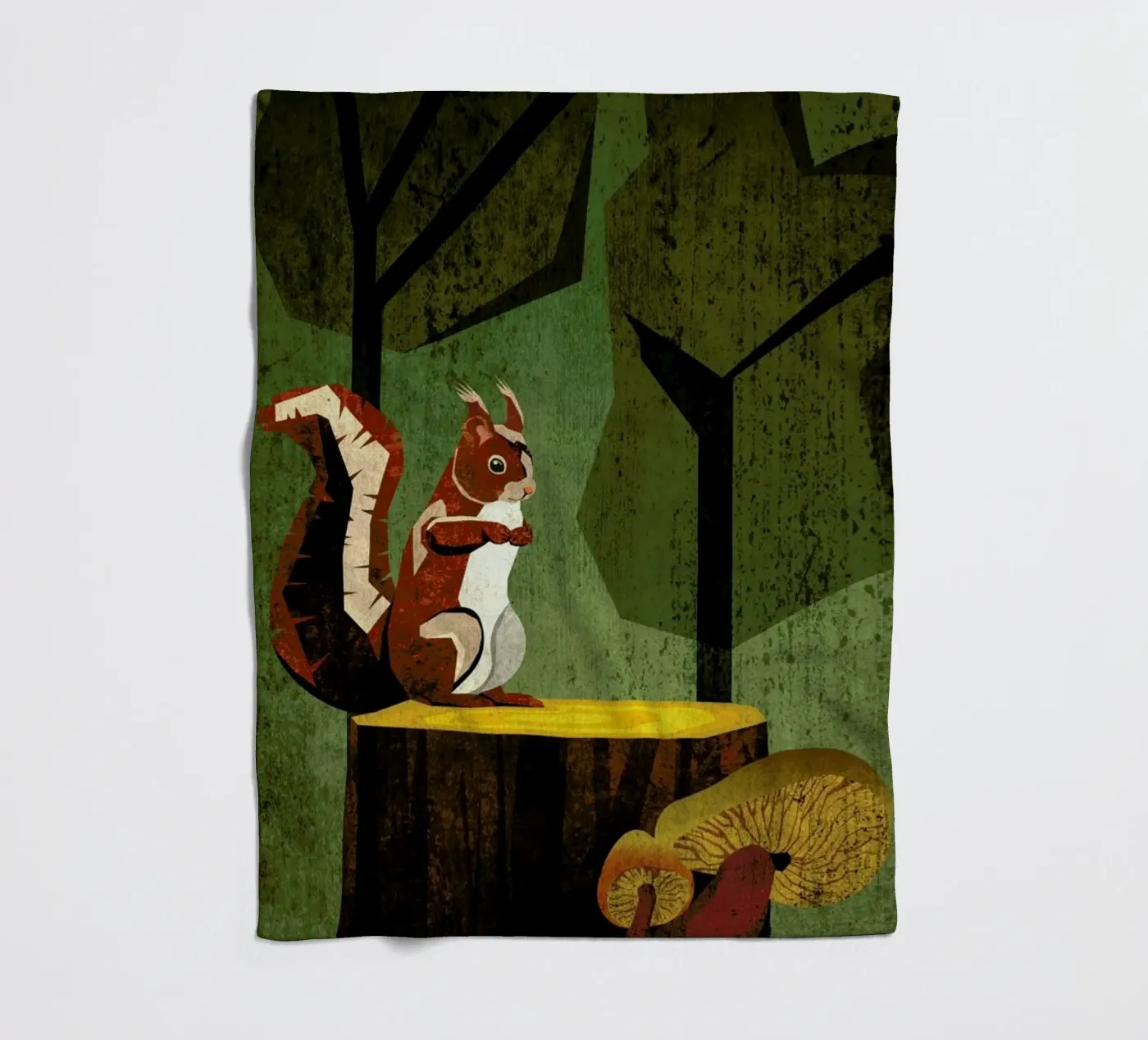Eichhörnchen Fleecedecke von Sabrina Ziegenhorn