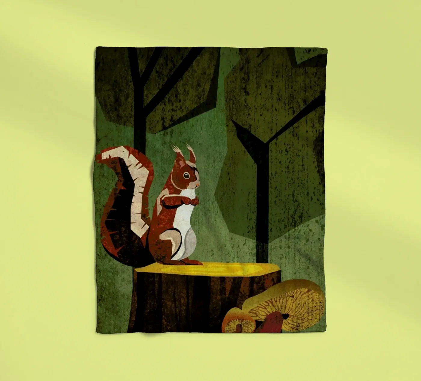 Eichhörnchen Fleecedecke von Sabrina Ziegenhorn