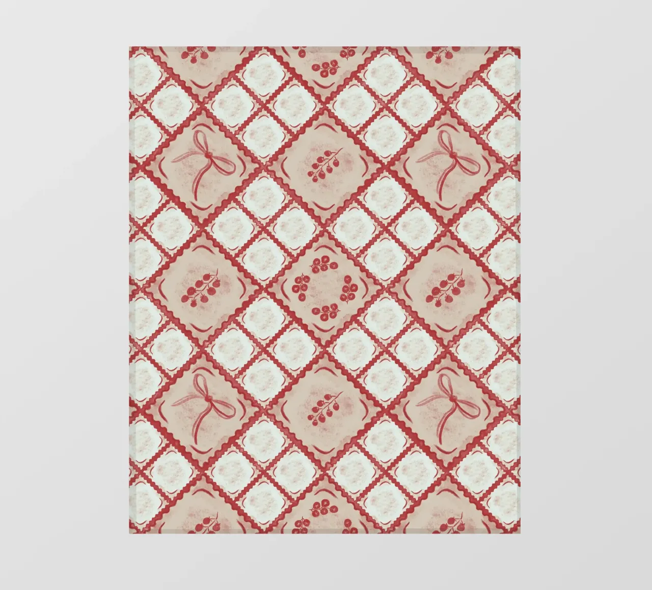 Ravioli Pomodoro Pattern telo in pvc da anisillustration