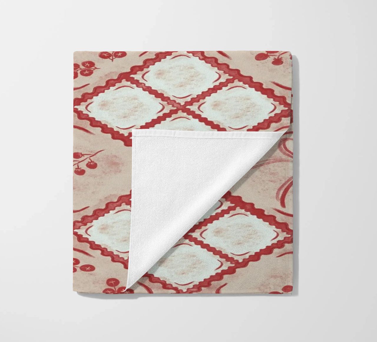 Ravioli Pomodoro Pattern telo mare da anisillustration