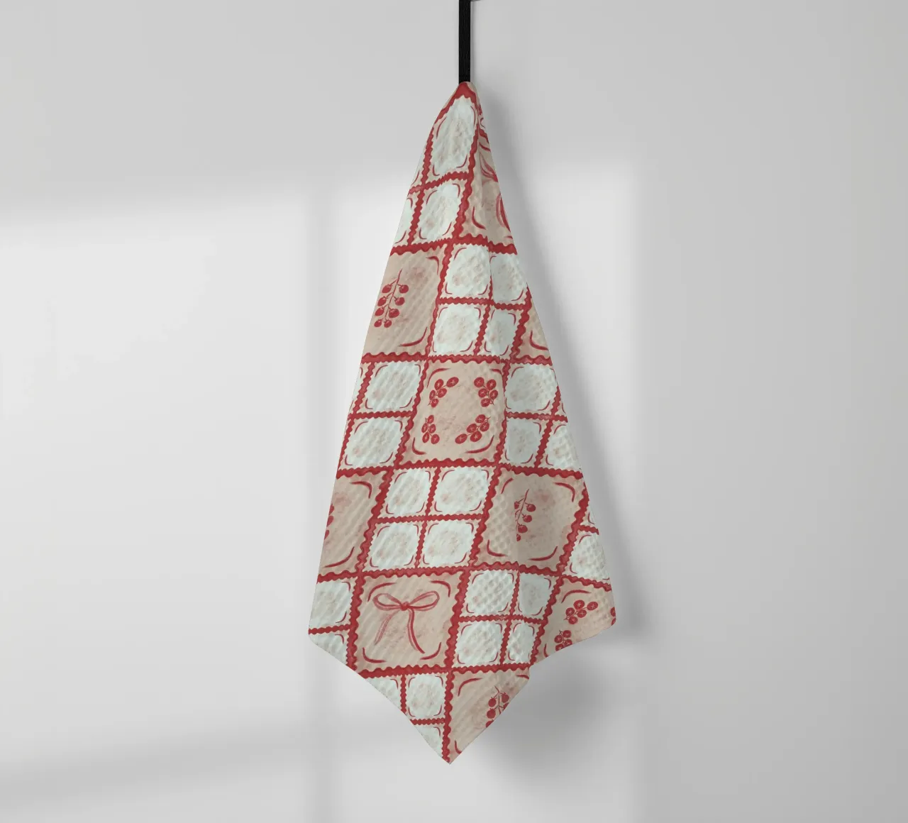 Ravioli Pomodoro Pattern Geschirrtuch von anisillustration
