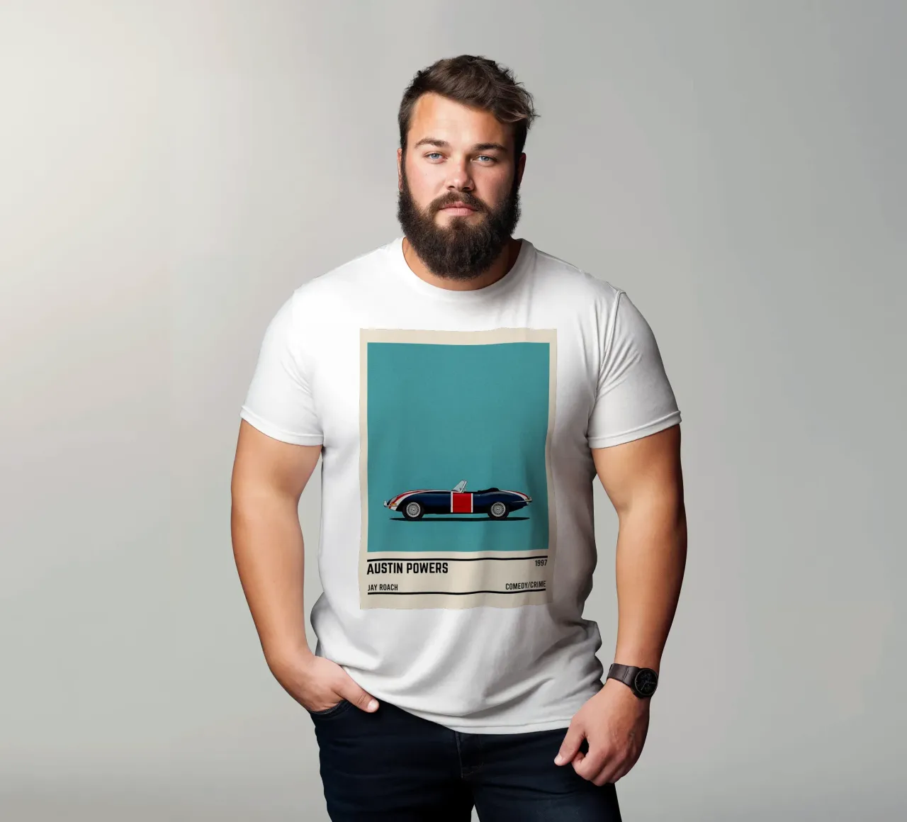 Austin Powers car t-shirt da TheArtstudio