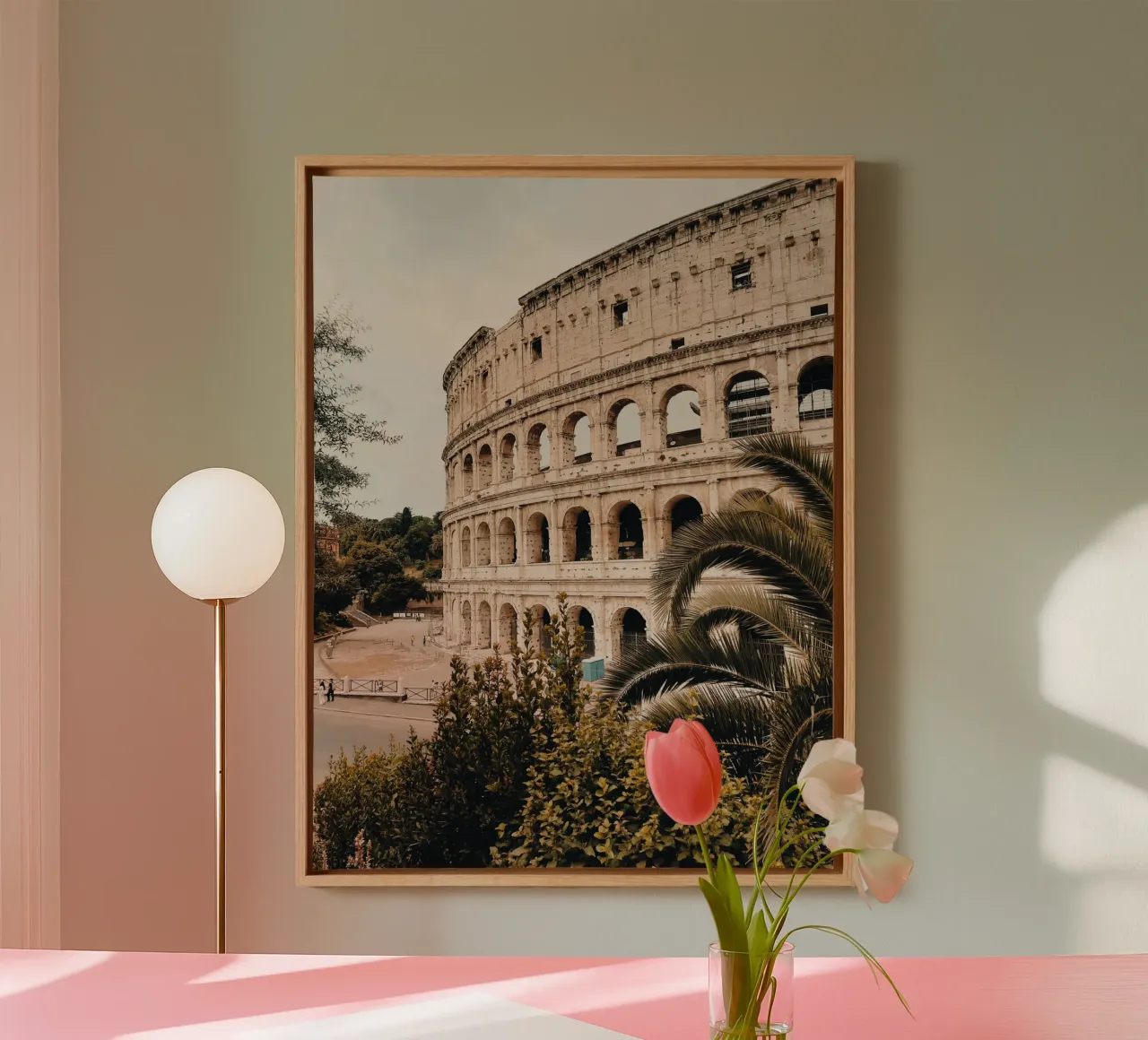 Coliseum in Rome tela con Cornice a cassetta da Les Meravelles