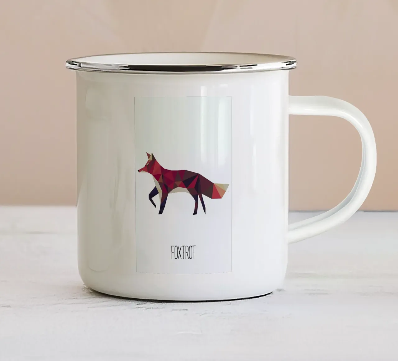 Foxtrot tazza in smalto da Sabrina Ziegenhorn