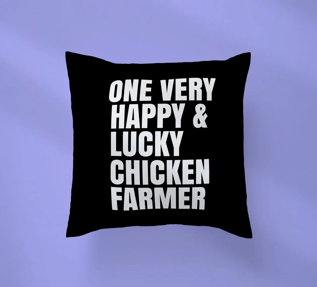 One very happy and lucky chicken farmer cuscino da happieeagle