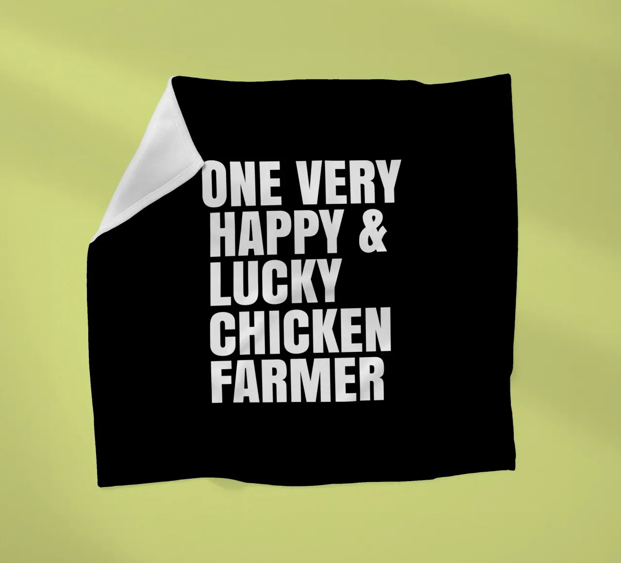One very happy and lucky chicken farmer coperta in pile da happieeagle