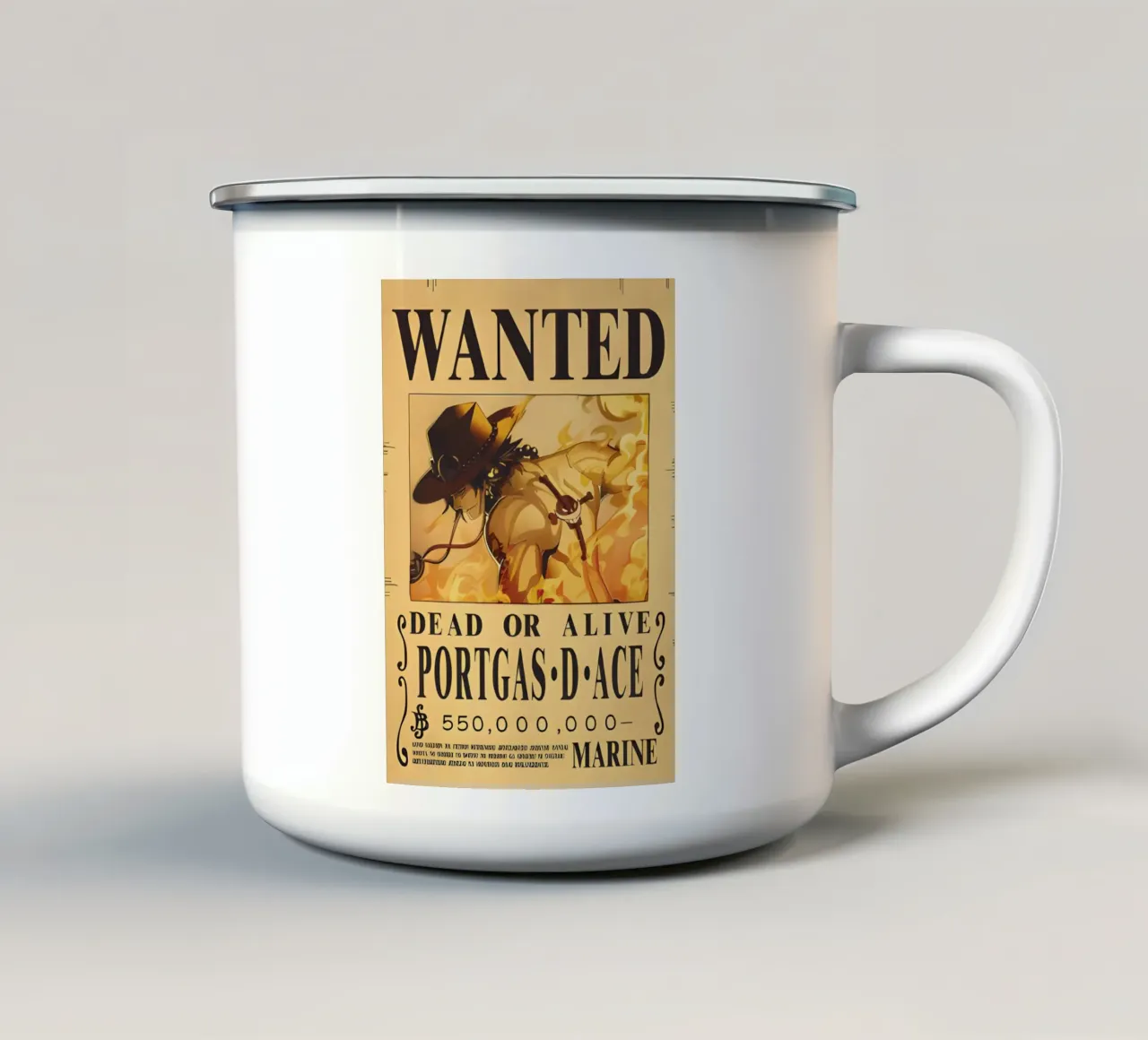 Portgas D Ace tazza in smalto da CreativeStudio