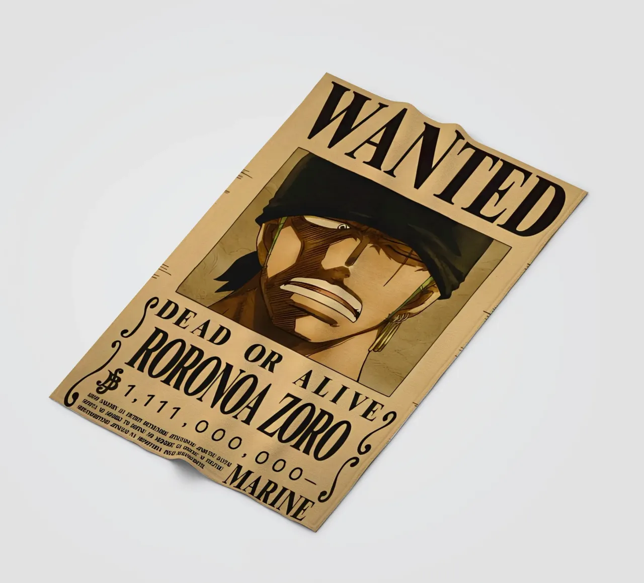 Roronoa Zoro coperta in pile da CreativeStudio