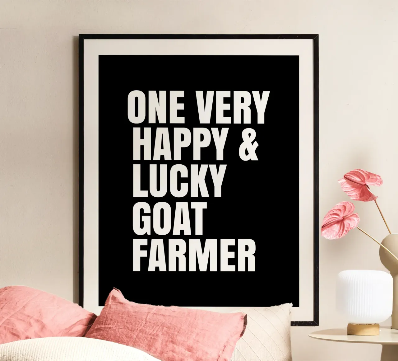 One very happy and lucky goat farmer poster da happieeagle