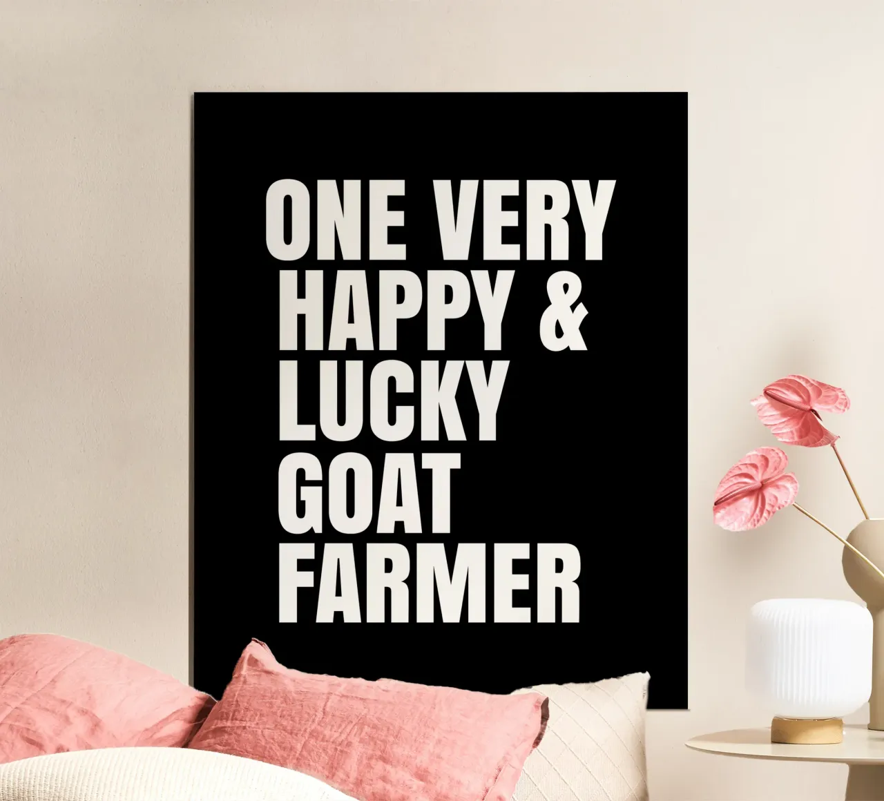 One very happy and lucky goat farmer poster da happieeagle