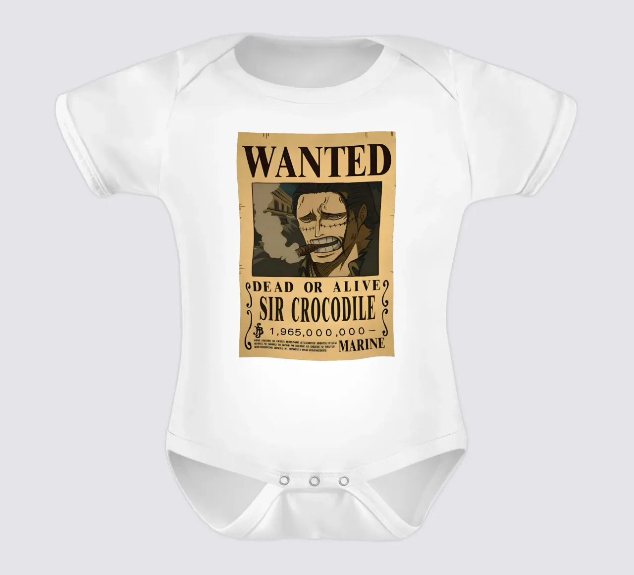 Sir Crocodile body neonato maniche corte da CreativeStudio