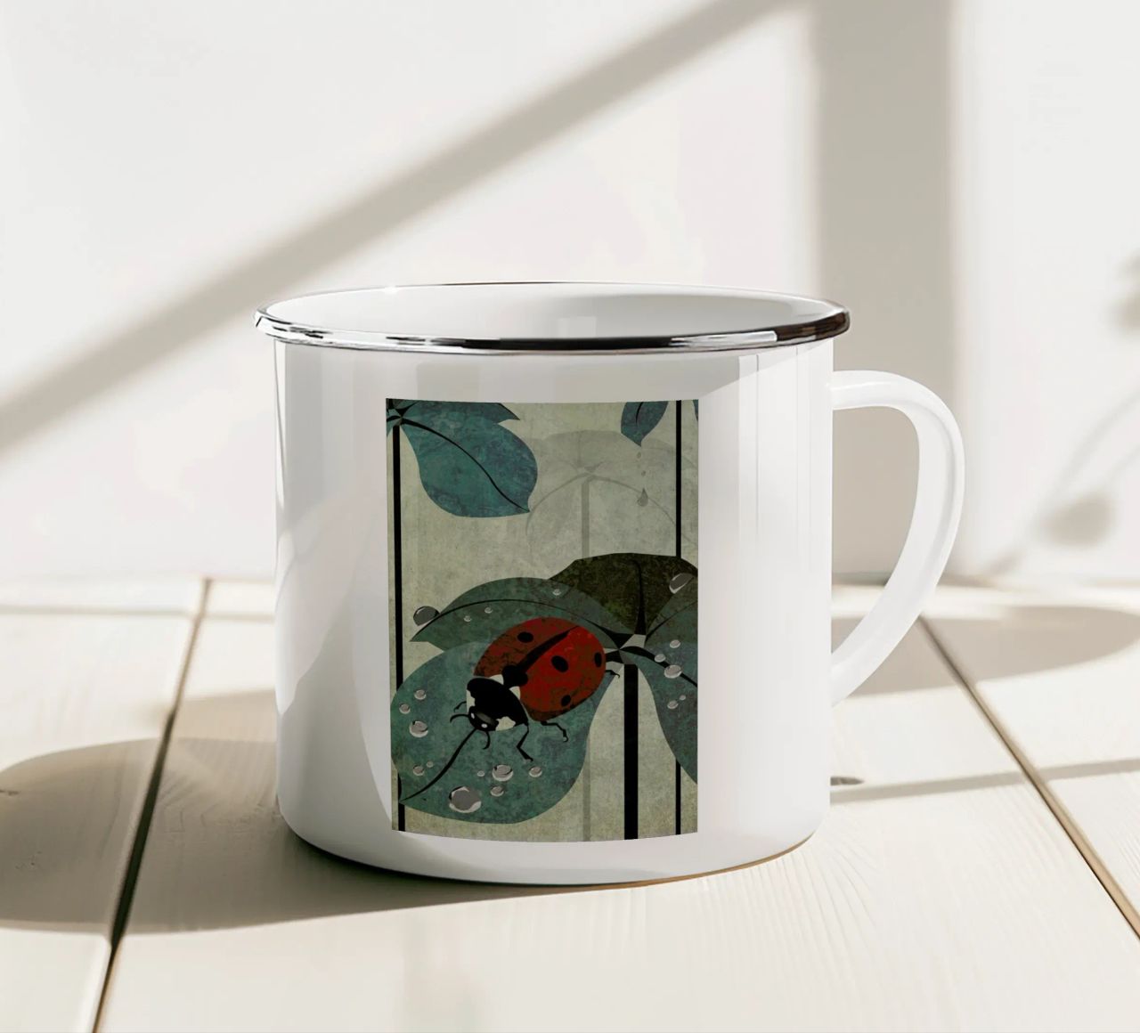 Marienkäfer tazza in smalto da Sabrina Ziegenhorn
