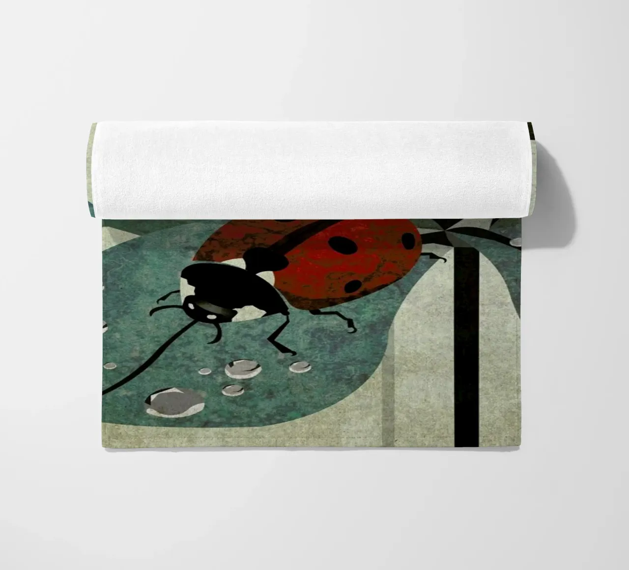 Marienkäfer beach towel by Sabrina Ziegenhorn