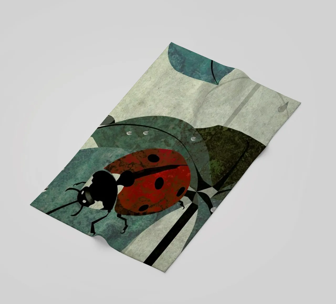 Marienkäfer beach towel by Sabrina Ziegenhorn