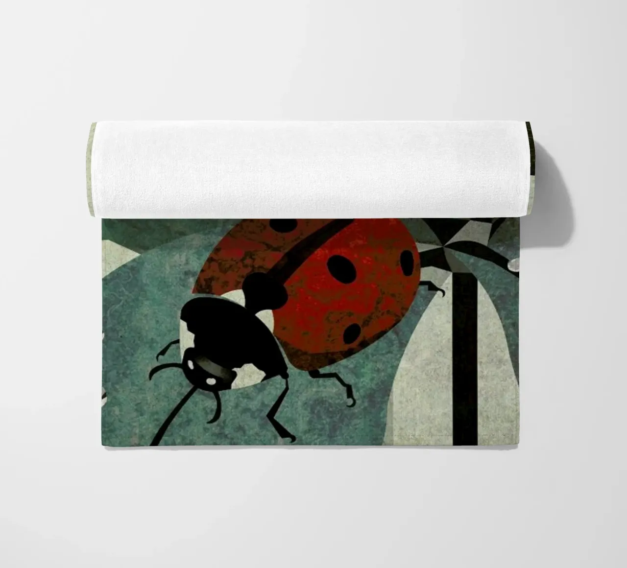 Marienkäfer beach towel by Sabrina Ziegenhorn