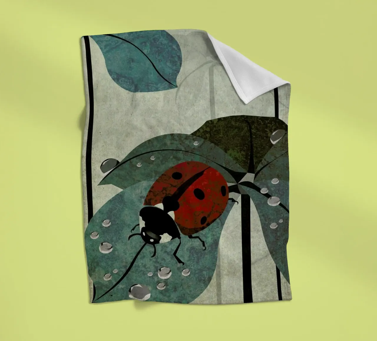 Marienkäfer Fleecedecke von Sabrina Ziegenhorn