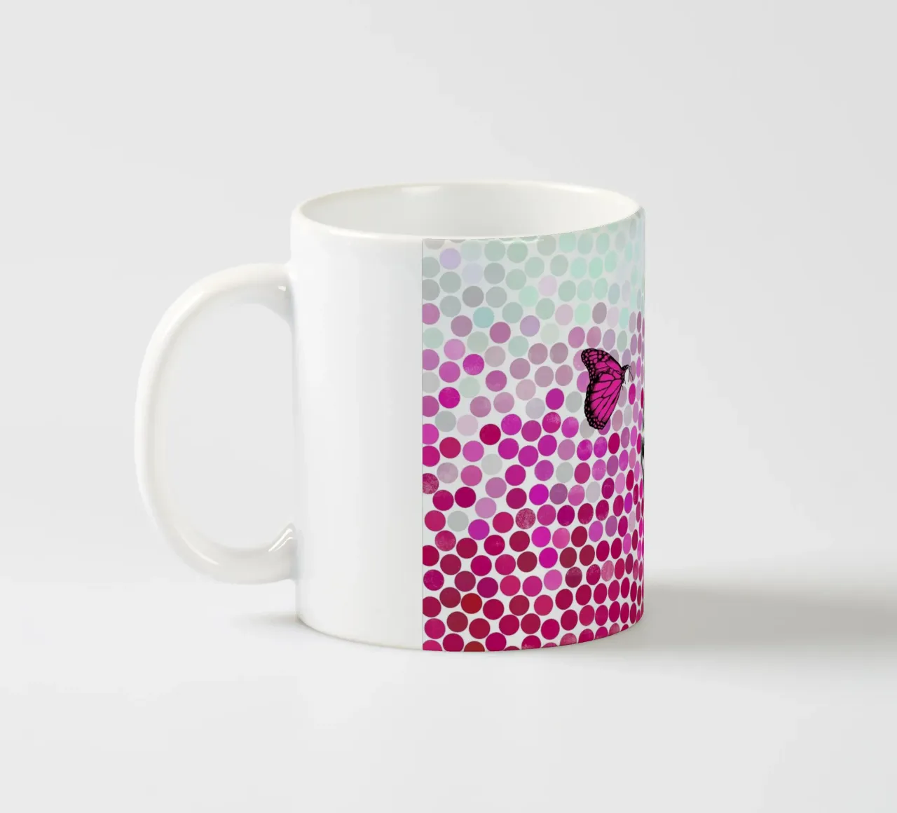 Bison and Butterfly Keramik Tasse von Eric Fan