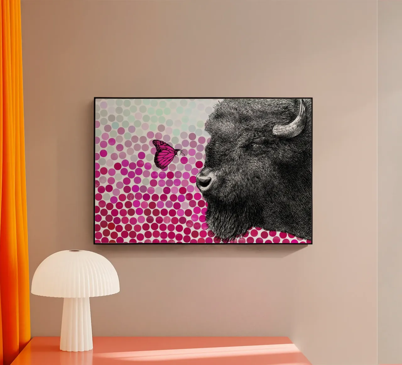 Bison and Butterfly plexiglass da Eric Fan