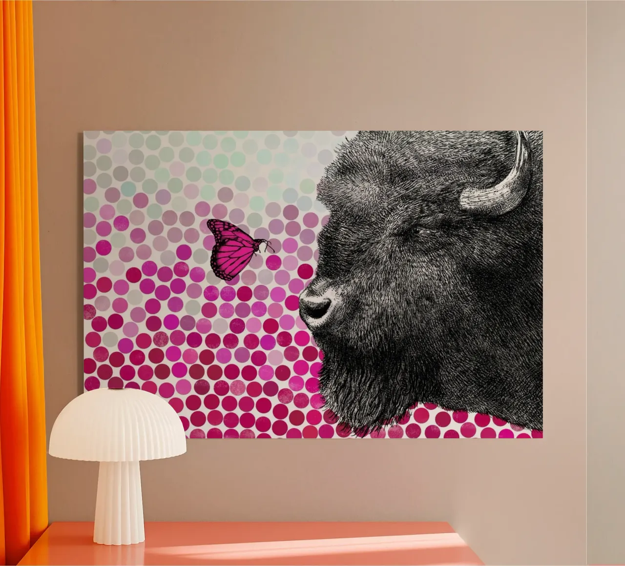 Bison and Butterfly plexiglass da Eric Fan