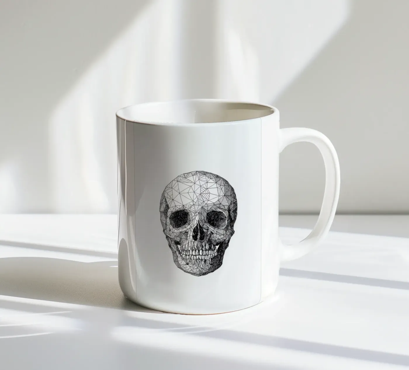 Skull ceramic mug by Pen & Ink