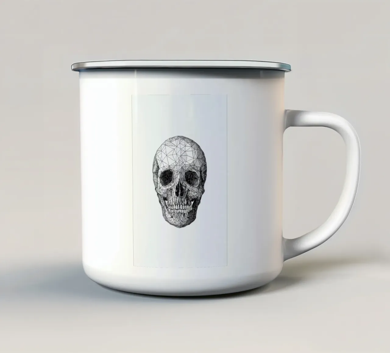Skull tazza in smalto da Pen & Ink
