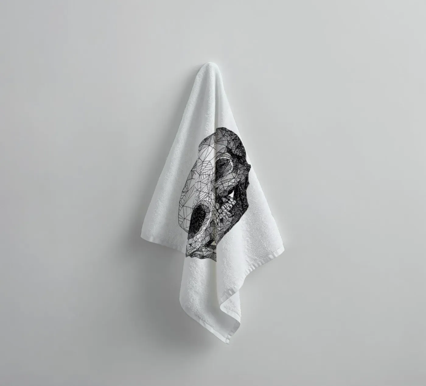 Skull badhanddoek van Pen & Ink