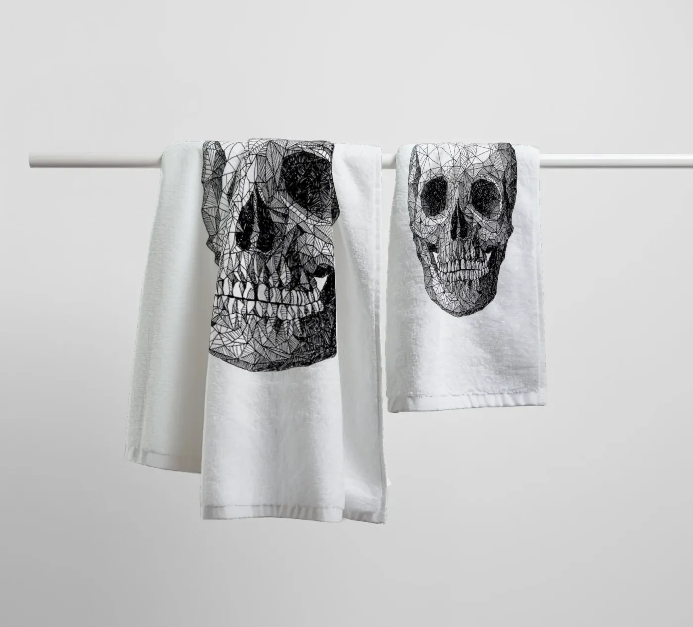 Skull badhanddoek van Pen & Ink