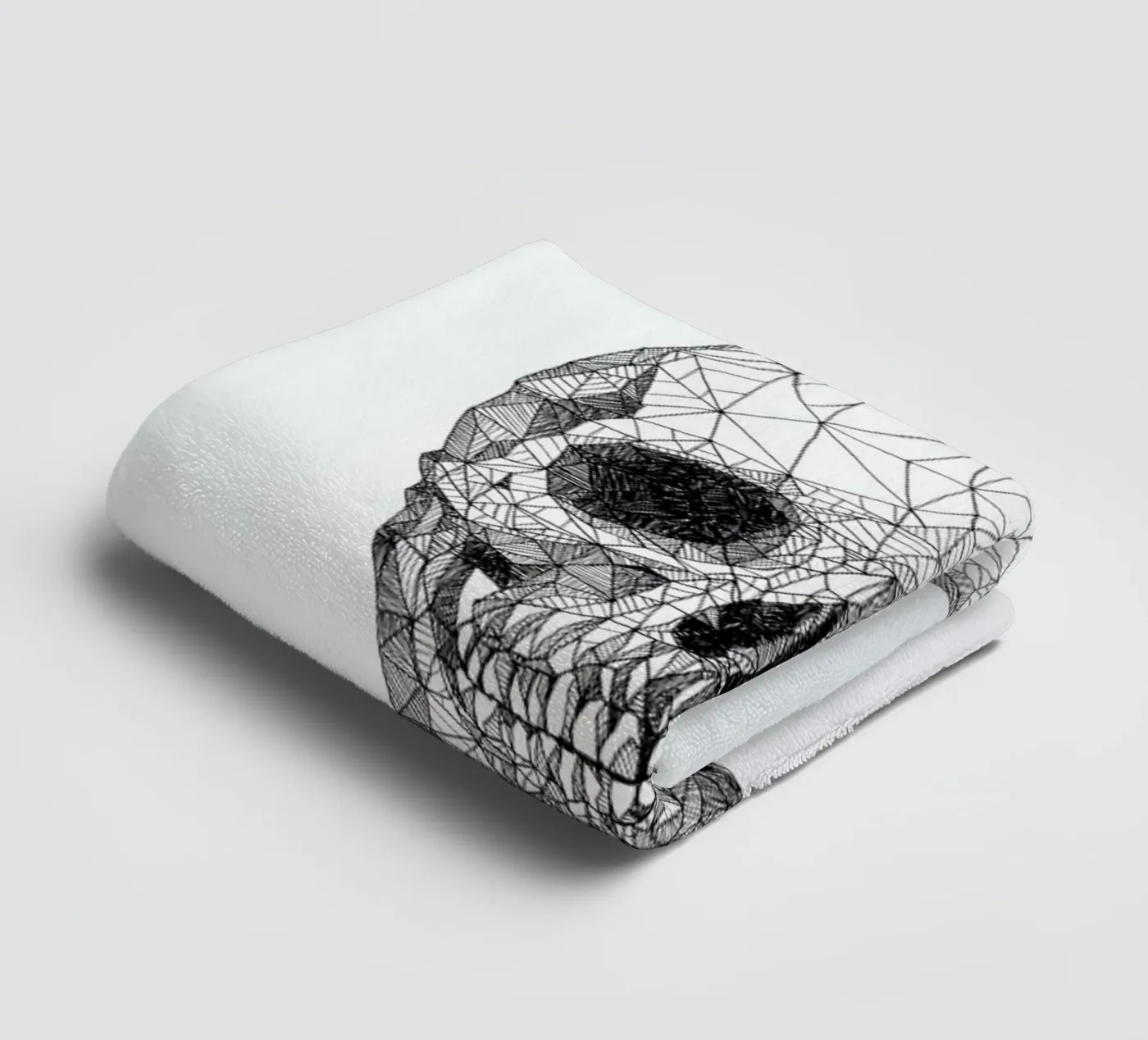 Skull badhanddoek van Pen & Ink