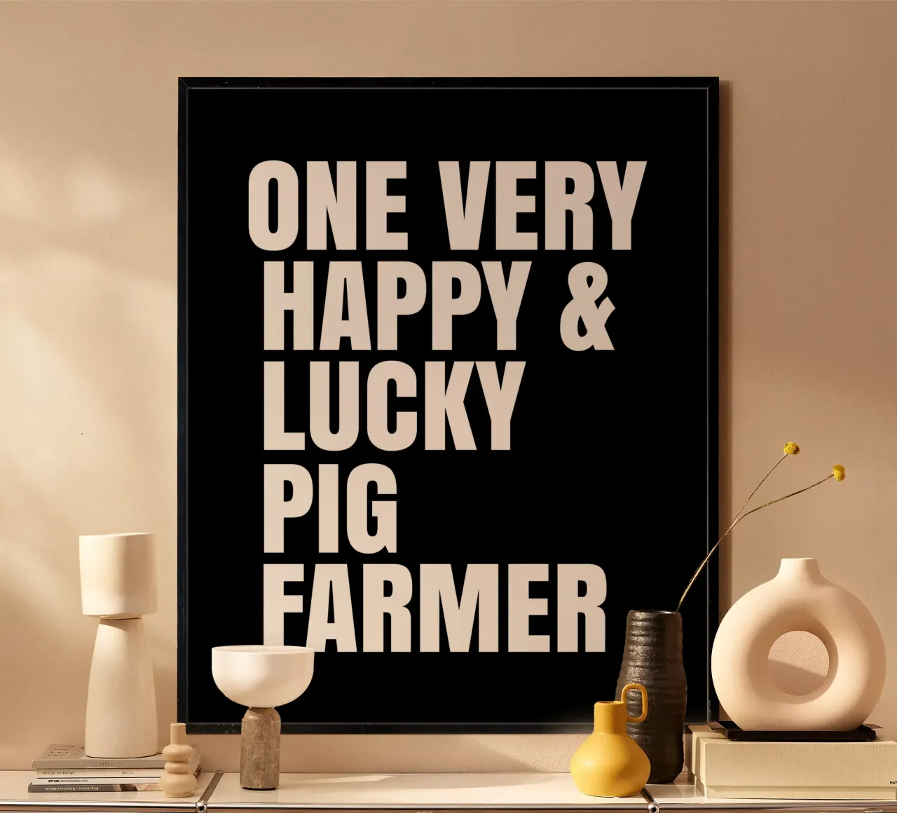 One very lucky and happy pig farmer carta hahnemühle da happieeagle