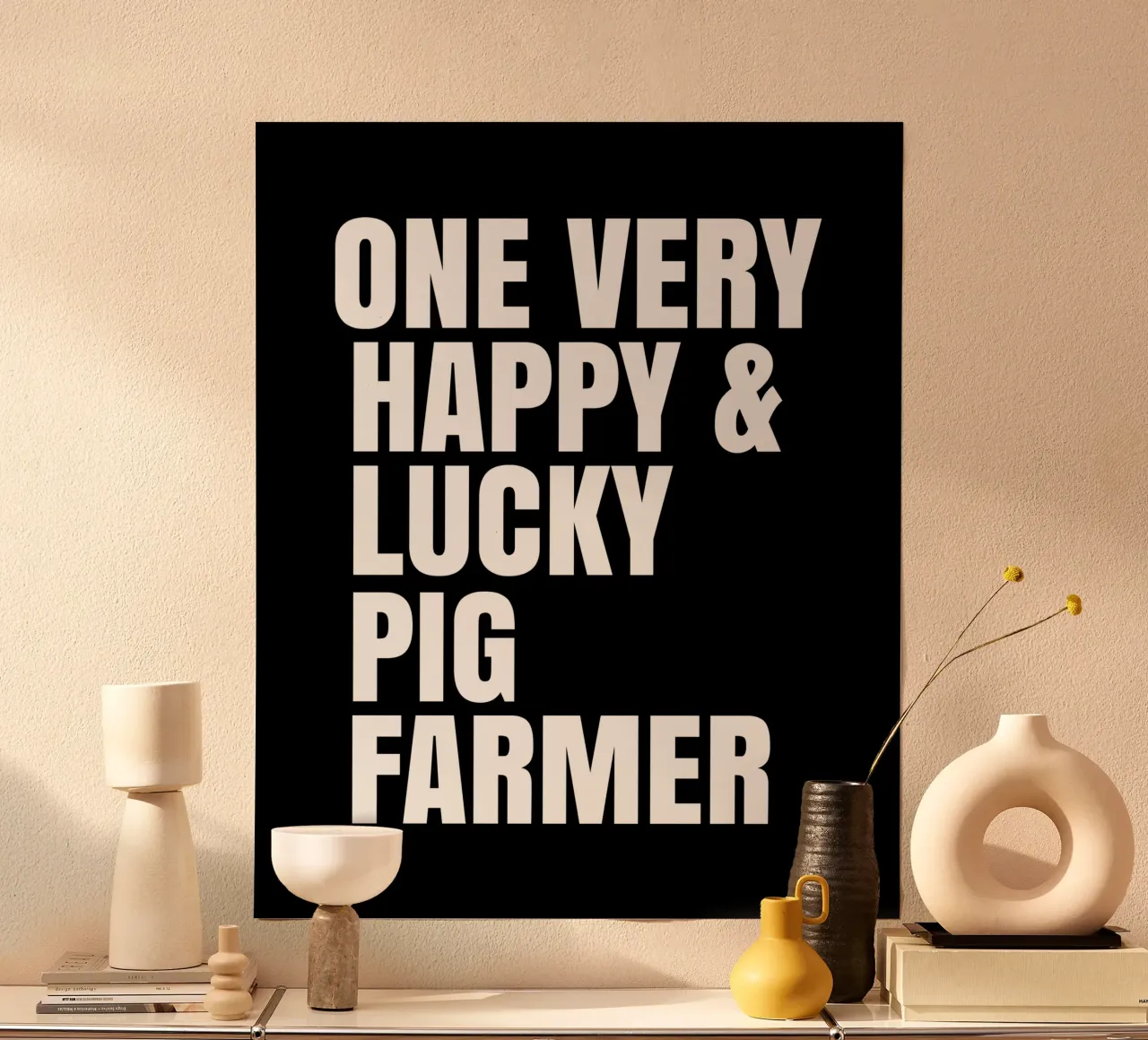 One very lucky and happy pig farmer carta hahnemühle da happieeagle