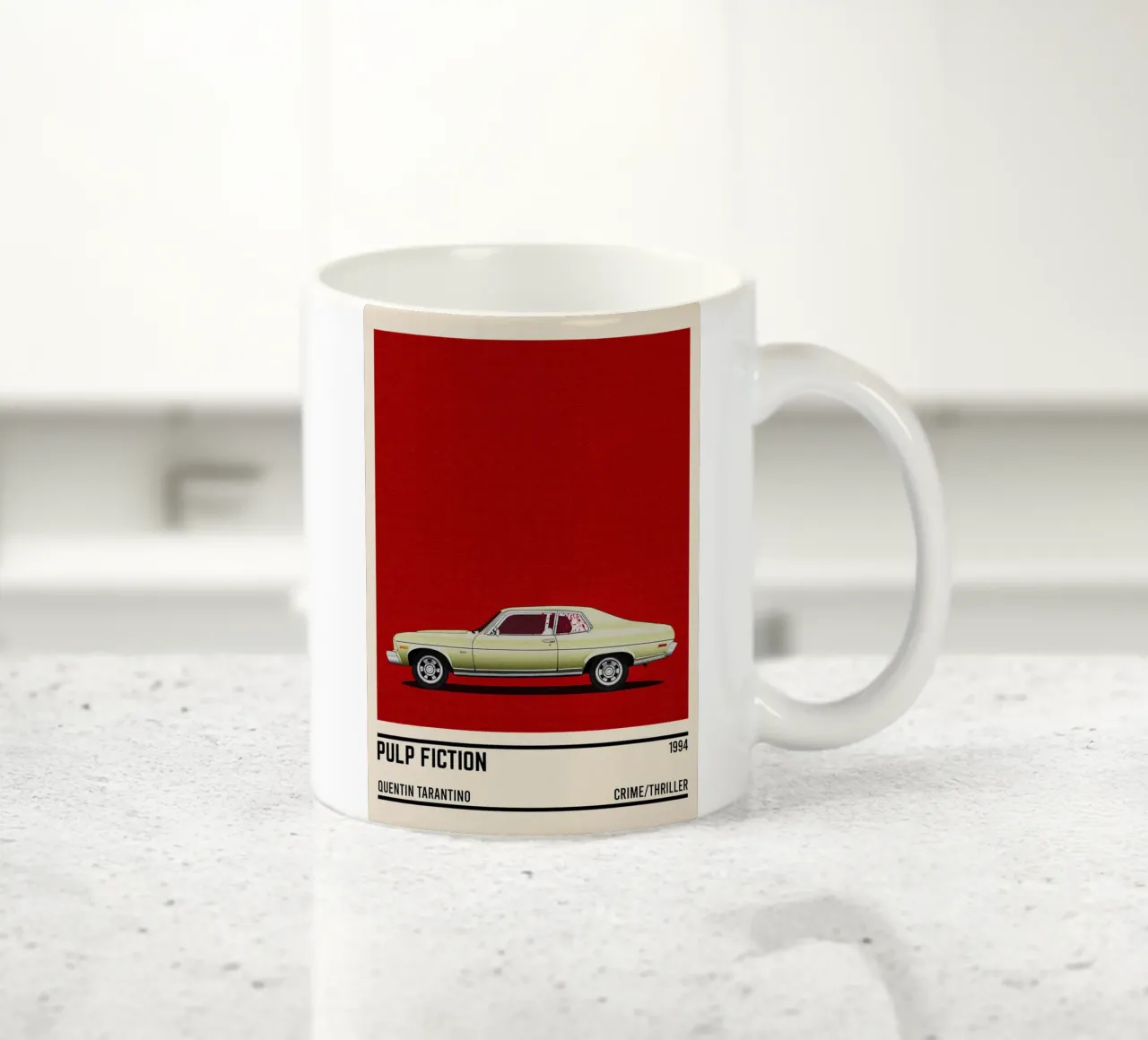 Pulp Fiction car tazza in ceramica da TheArtstudio