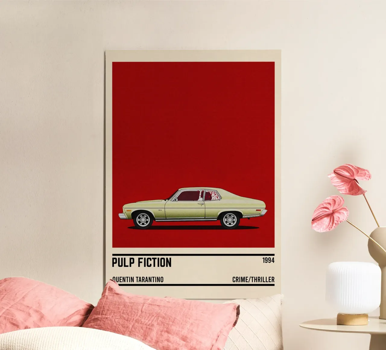 Pulp Fiction car poster con telaio in plastica da TheArtstudio