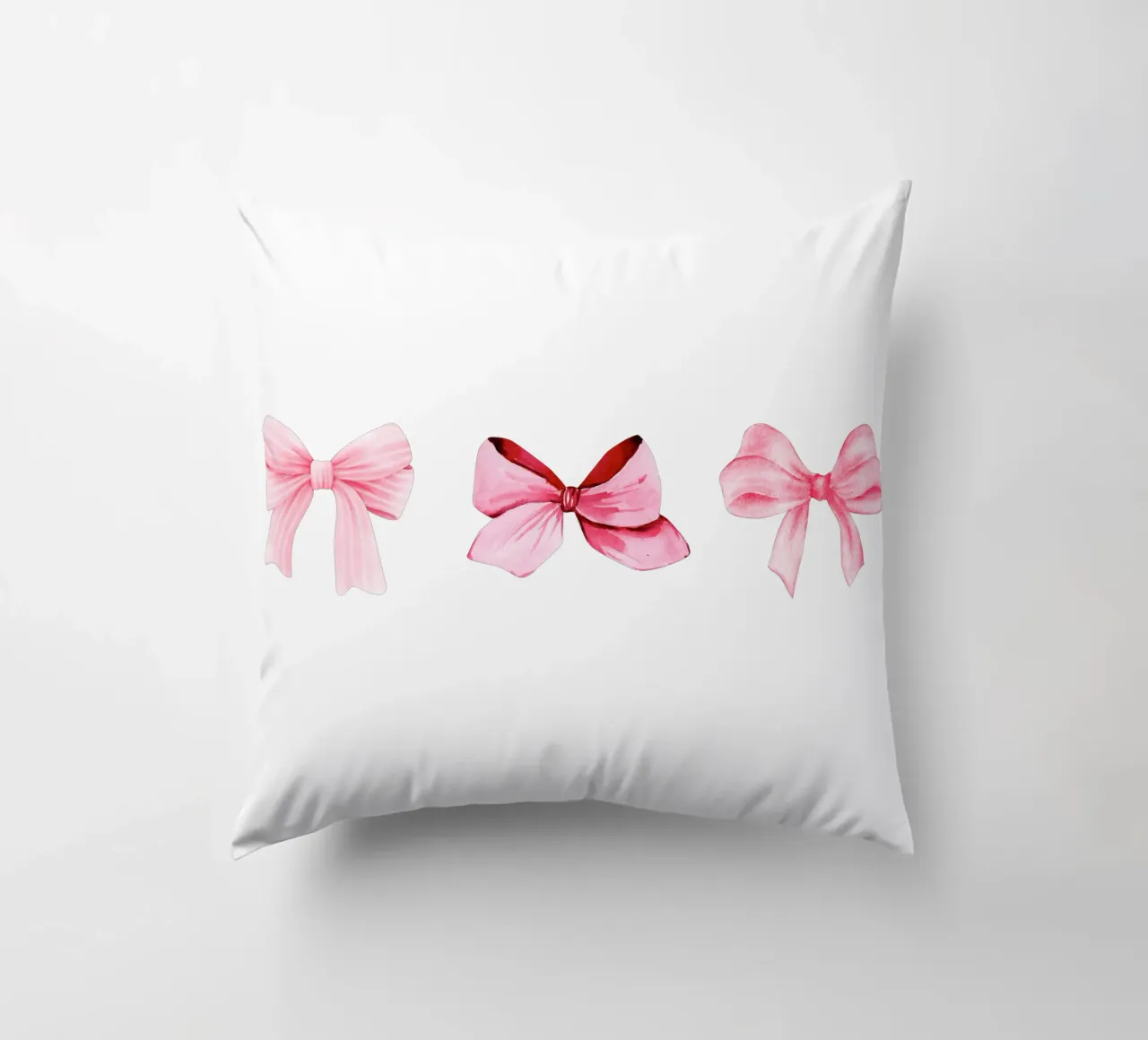 Pink Coquette Bows decorative cushion by Little Lola
