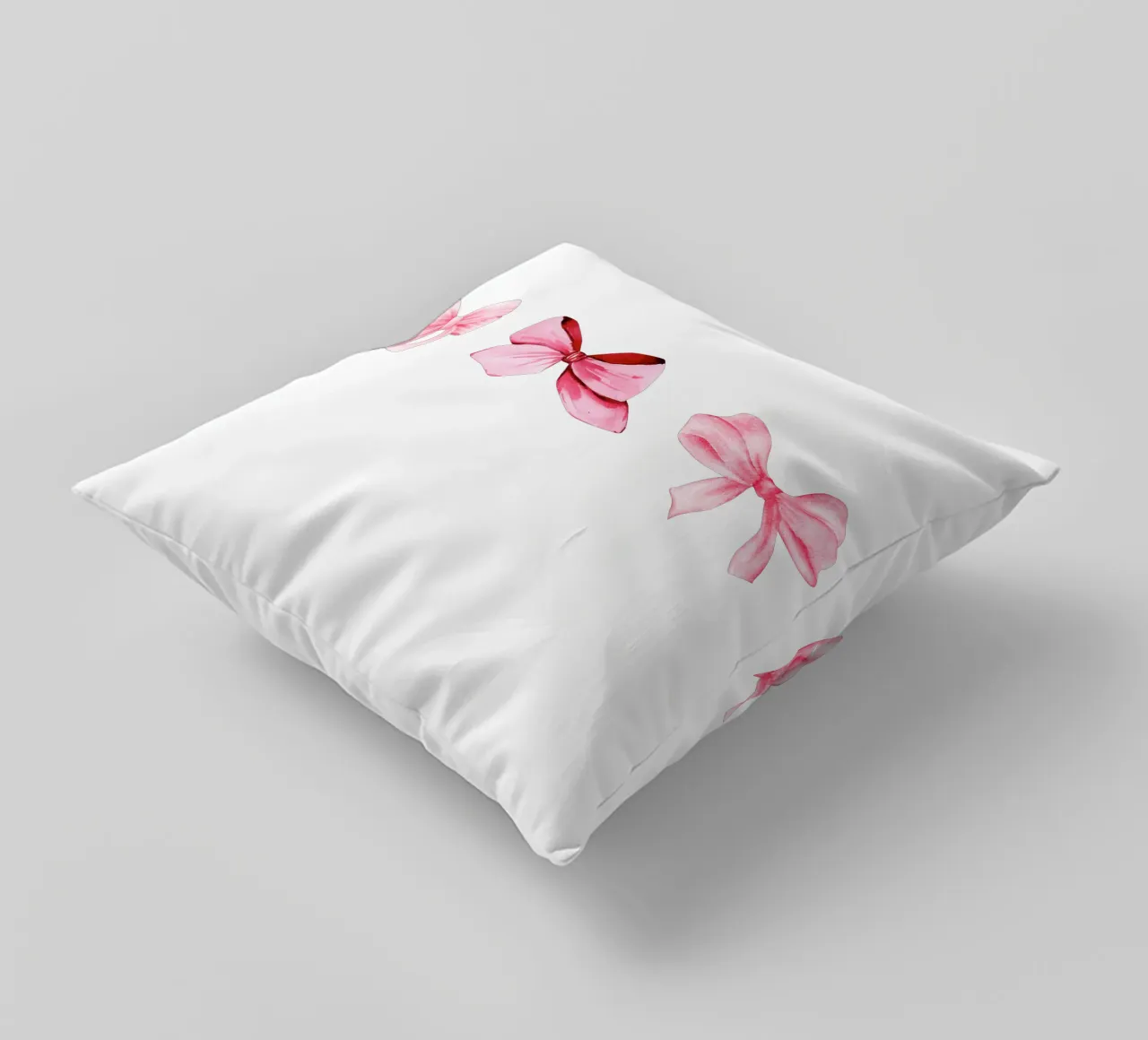 Pink Coquette Bows decorative cushion by Little Lola
