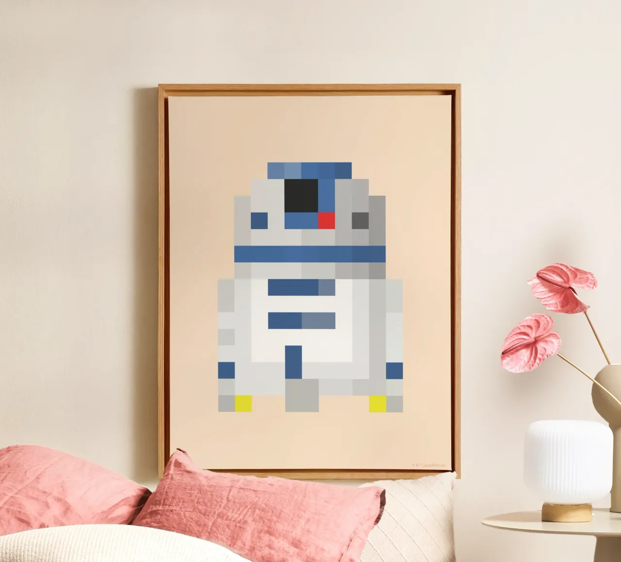 R2D2 tela con Cornice a cassetta da Star Wars