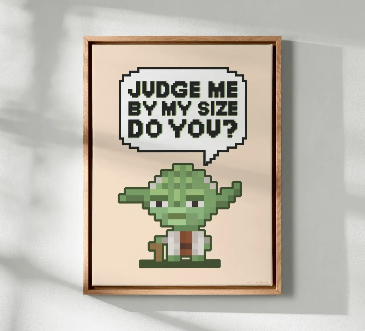 JUDGE ME BY MY SIZE DO YOU? tela da Star Wars
