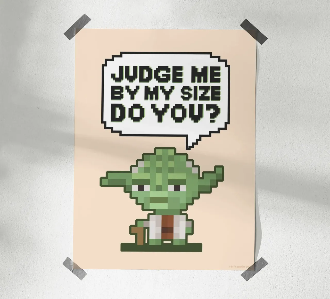 JUDGE ME BY MY SIZE DO YOU? carta hahnemühle da Star Wars