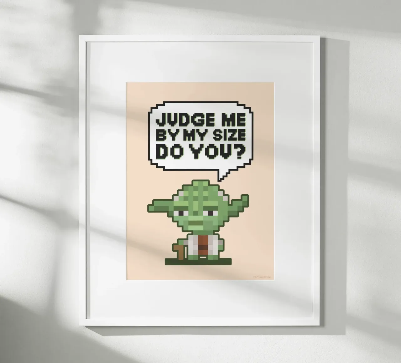 JUDGE ME BY MY SIZE DO YOU? carta hahnemühle da Star Wars
