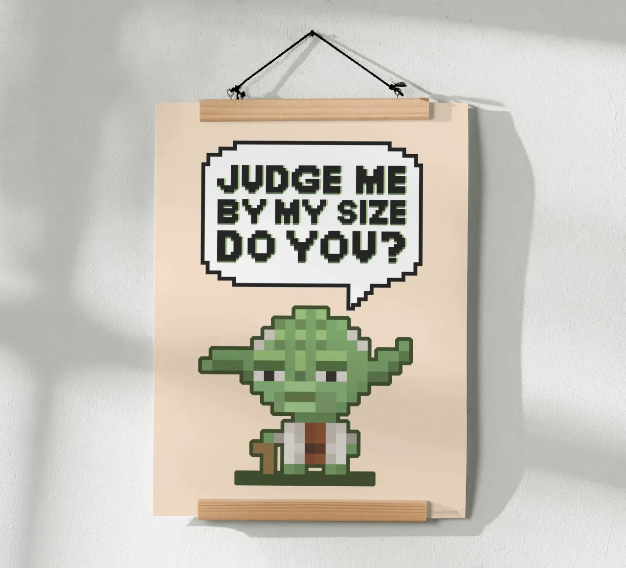 JUDGE ME BY MY SIZE DO YOU? carta hahnemühle da Star Wars