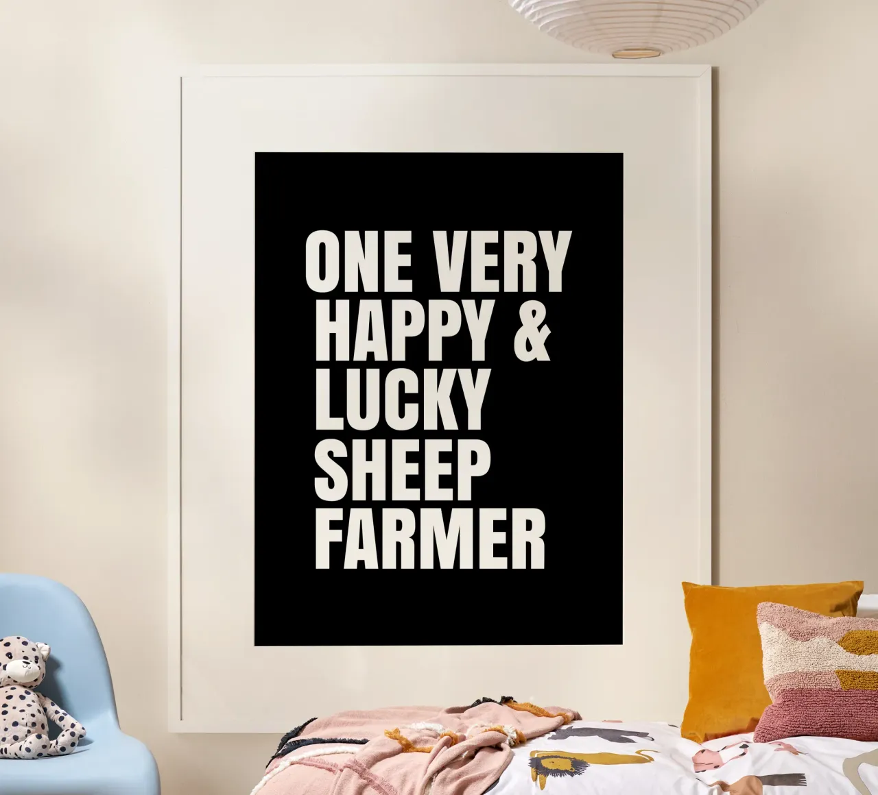 One very lucky and happy sheep farmer poster da happieeagle
