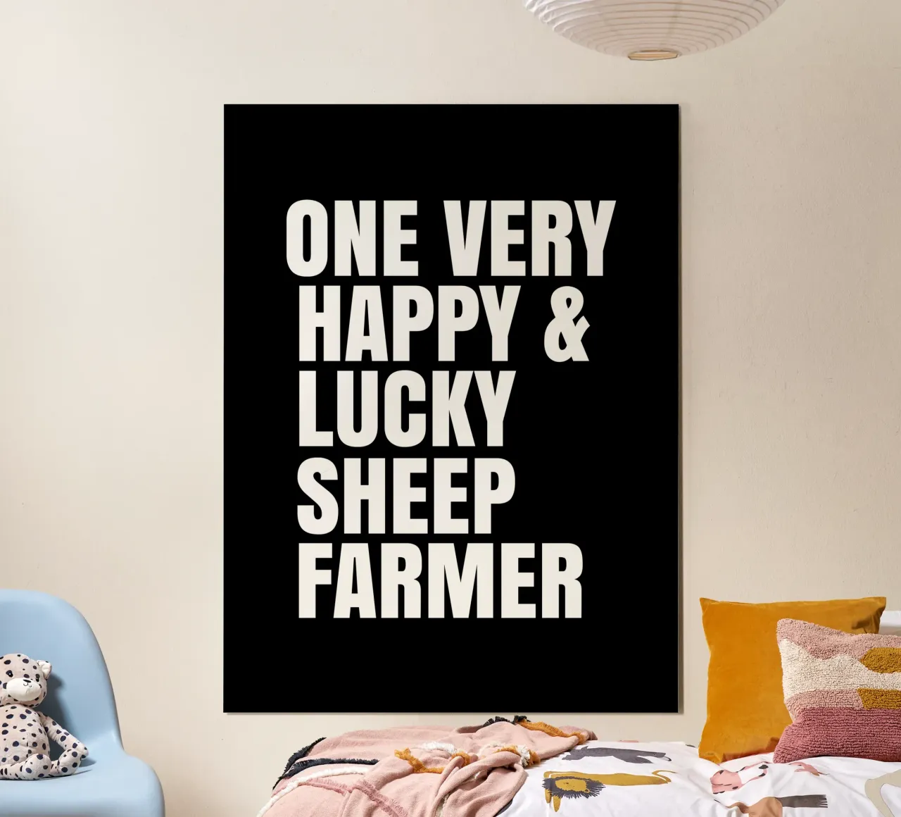 One very lucky and happy sheep farmer poster da happieeagle