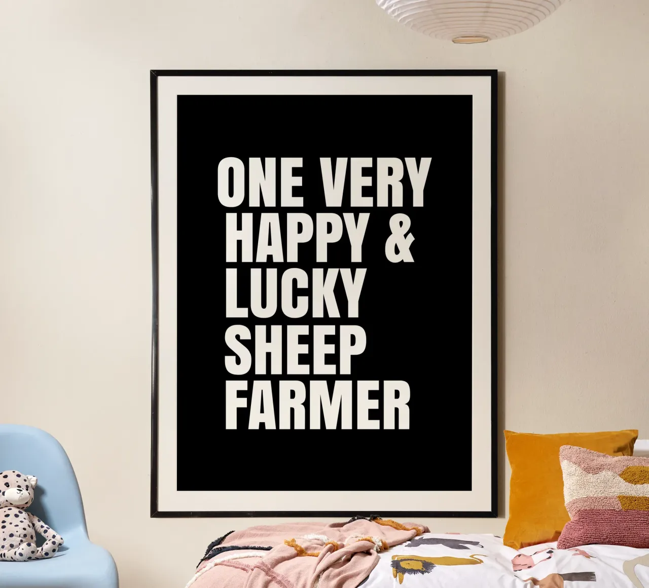 One very lucky and happy sheep farmer poster da happieeagle