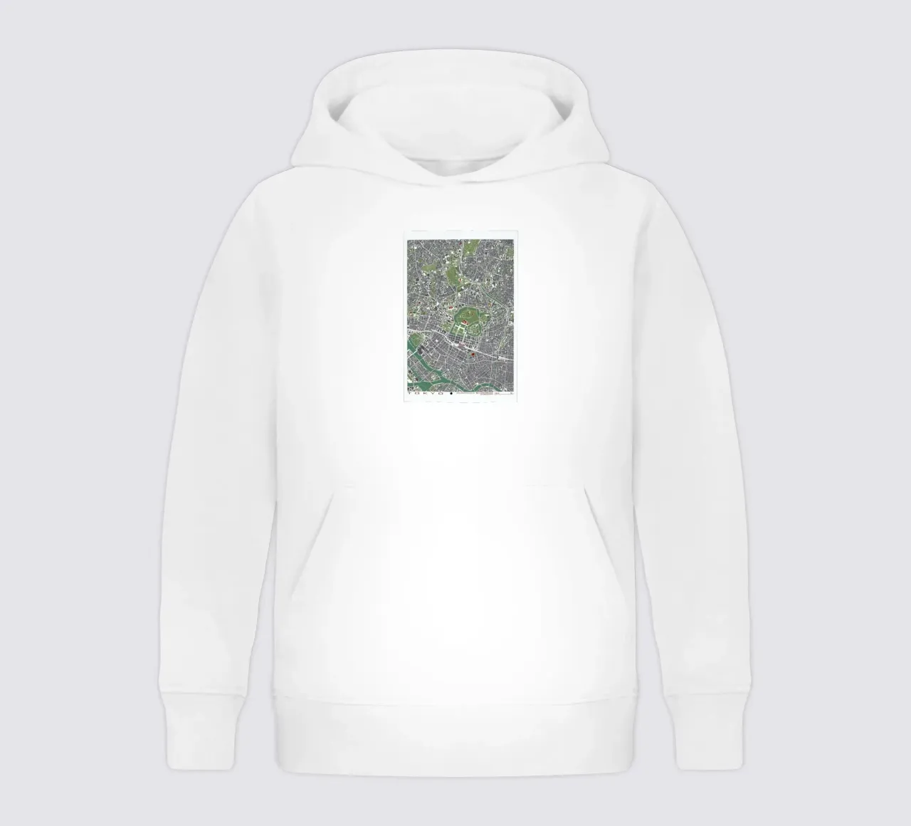 Tokyo Engraving kids hoodie by Planos Urbanos