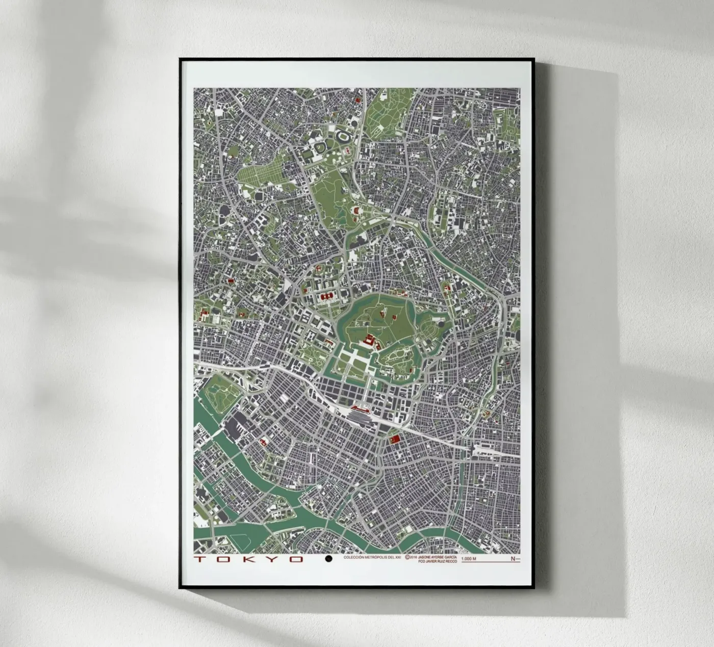 Tokyo Engraving plexiglass da Planos Urbanos