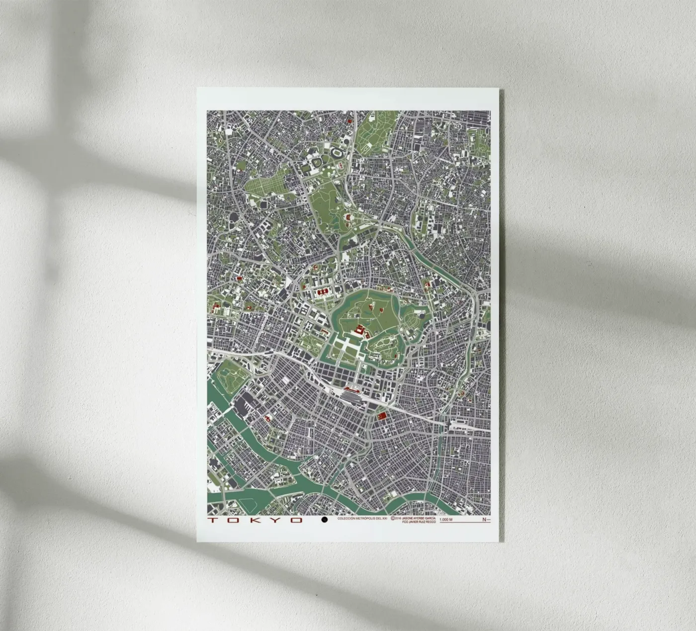 Tokyo Engraving plexiglass da Planos Urbanos