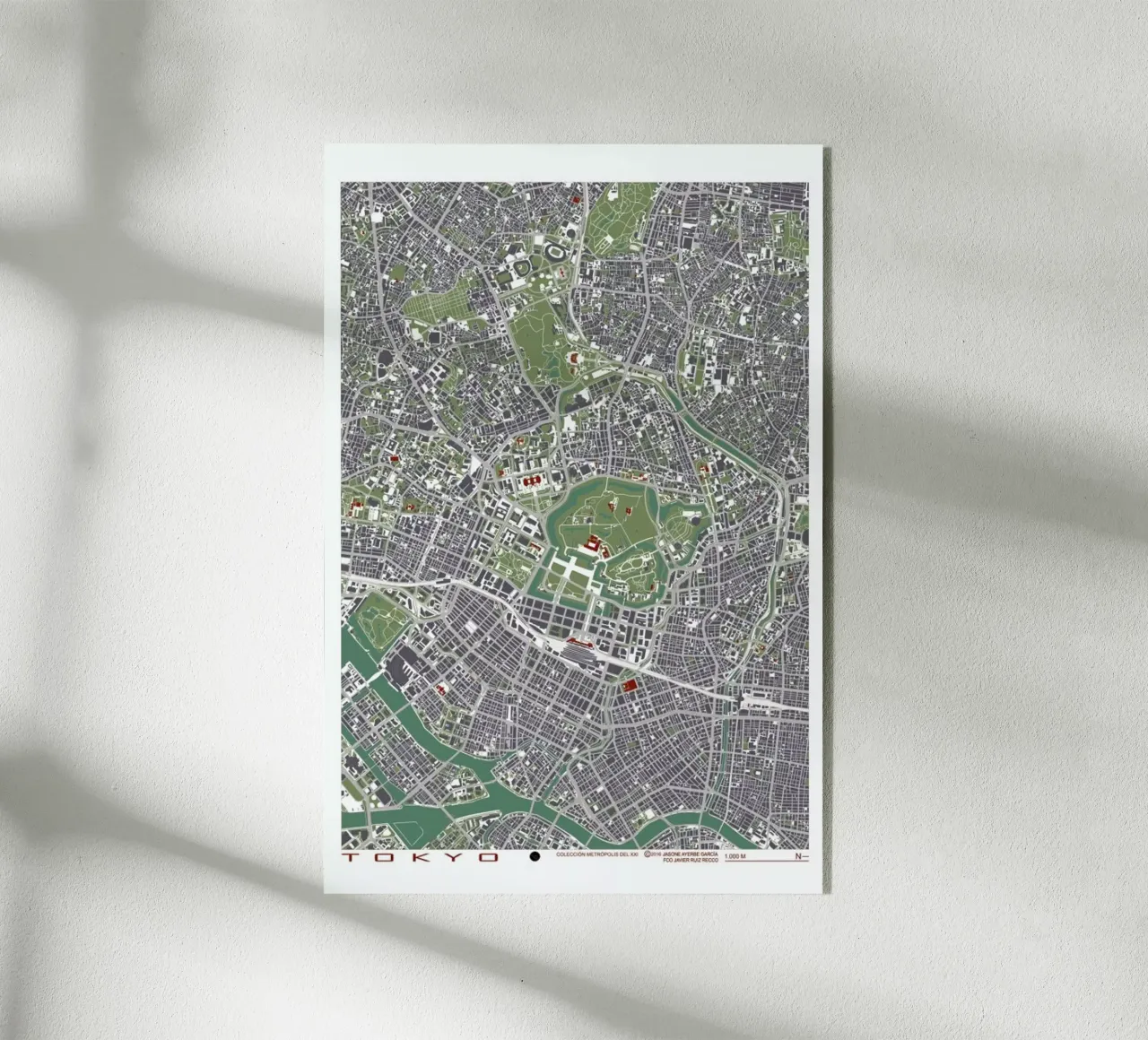 Tokyo Engraving plexiglass da Planos Urbanos