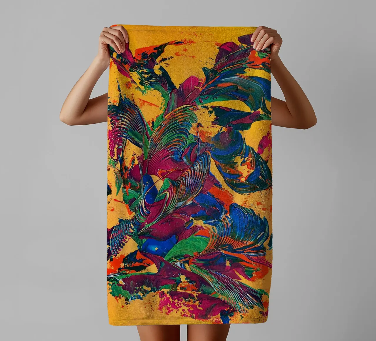 IDEAL GIFT 88 asciugamano da bagno da Thierry Vobmann Abstract painting