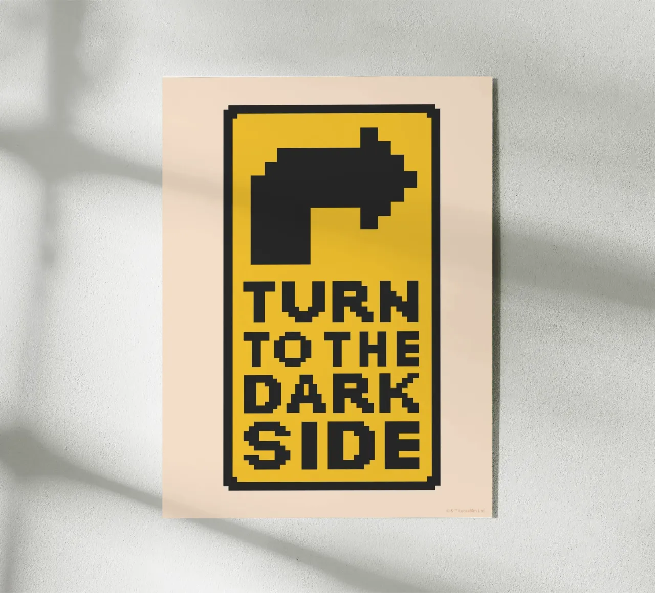 TURN TO THE DARK SIDE plexiglass da Star Wars