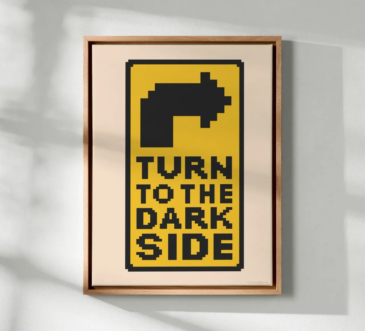 TURN TO THE DARK SIDE tela con Cornice a cassetta da Star Wars